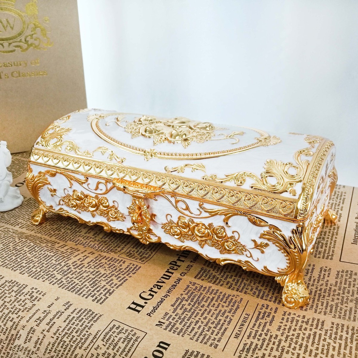 热销欧式精美首饰盒高档家具复古收纳盒经典珠宝盒饰品创意奢华首