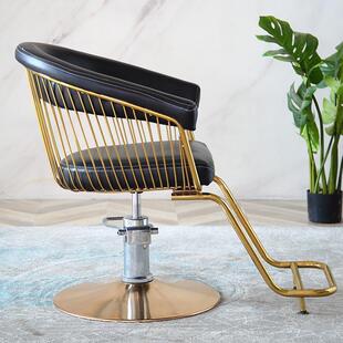 网红理发店放倒升降美发椅子发廊专用剪发椅椅子不锈钢美发店凳子