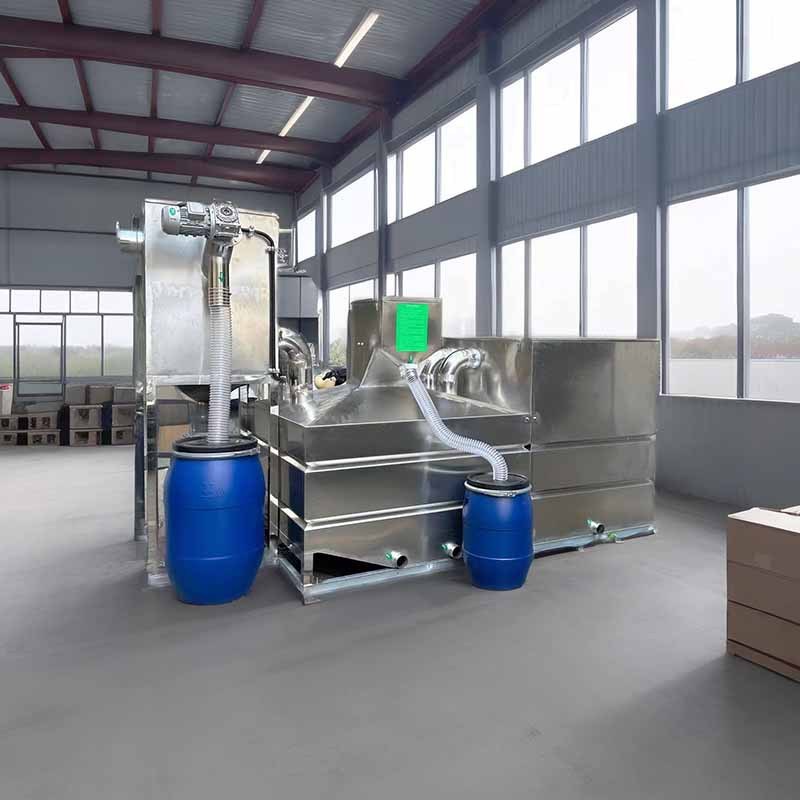 酒店自动隔油池三级过滤304不锈钢封闭式隔油提升一体化设备