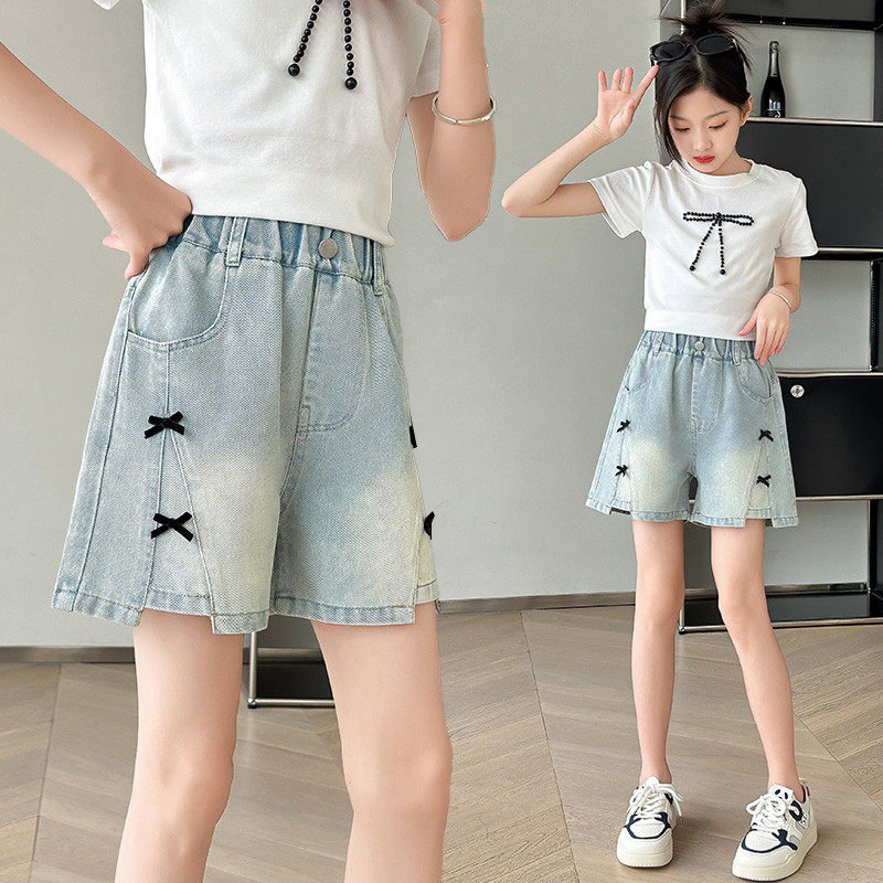 牛仔2024夏季薄款大童洋气休闲热裤儿童网红炸街百搭,童装/婴儿装/亲子装,裤子,淘宝优惠券,粉丝福利购,淘宝优惠卷