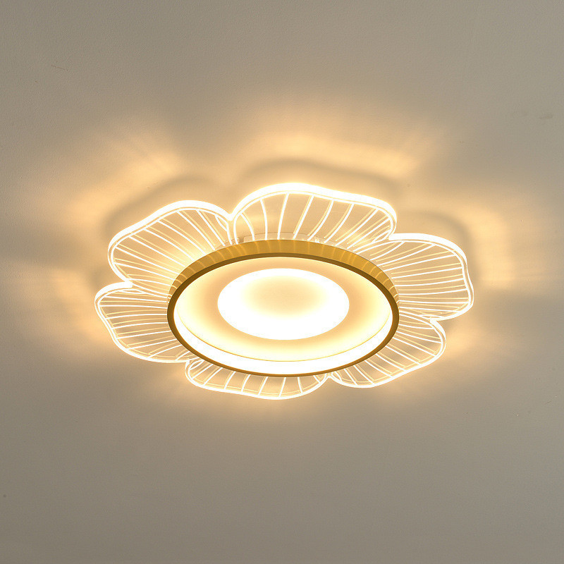 圆形花朵灯北欧卧室吸顶灯简约现代书房餐厅温馨浪漫家用房间灯