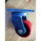 4寸蓝架载重型万向承双轴铁心聚氨脂pu脚轮批发