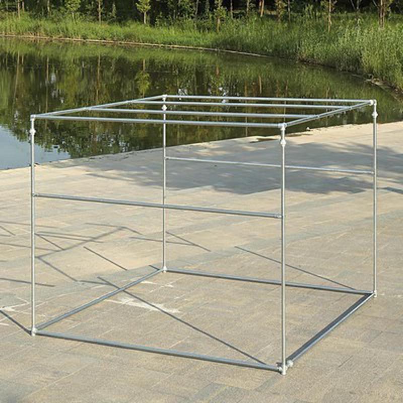 镀锌钢管大型落地室外家用晒被架户外楼顶防风简易晾衣架凉衣双申