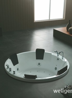 热销厂价真销wg-u263a圆形4人1.83米嵌入式大浴缸冲浪按摩