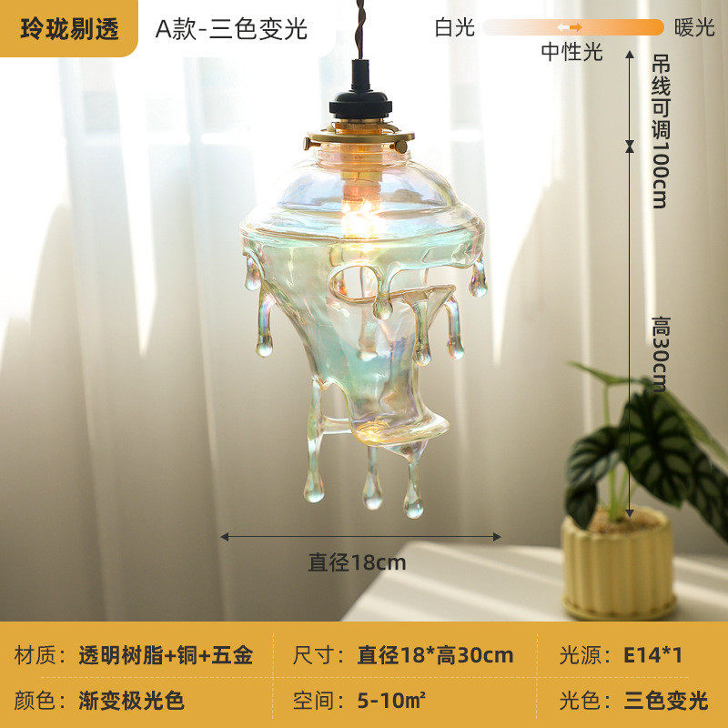 融化蜡烛复古水滴餐厅吊灯设计师吧台创意灯个性艺术酒吧装饰灯具