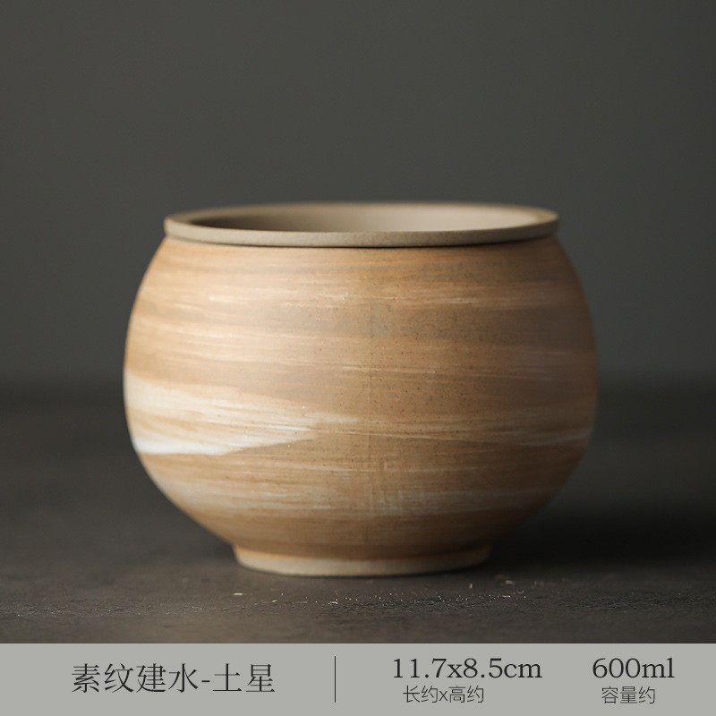 粗陶茶洗茶渣缸家用陶瓷带盖建水茶盂水洗盂日式复古水笔洗养壶承,家庭/个人清洁工具,垃圾桶,淘宝优惠券,粉丝福利购,淘宝优惠卷