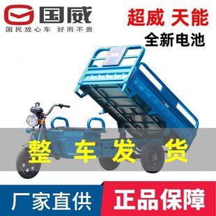 热销国威电动三轮车货车载重王带棚农用货运家用成人拉货快递车老