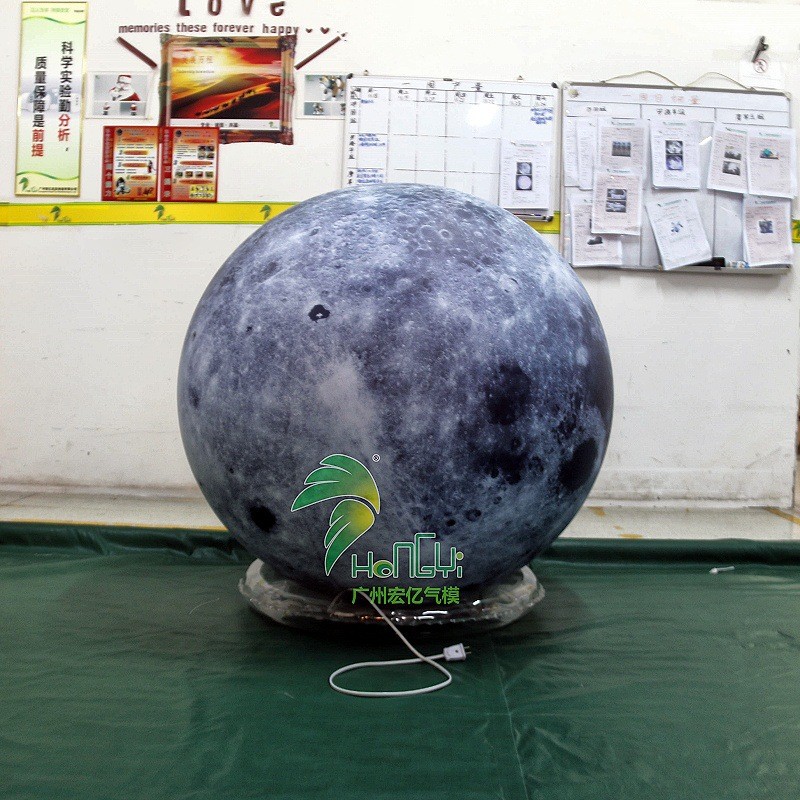 广告宣传美陈装饰PVC发光闭气行星气球模型户外活动飘空充气球