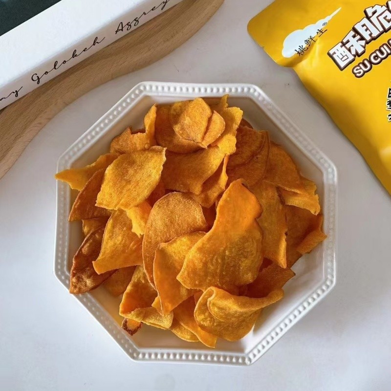 脆新货桃鲜生酥红薯片30克碳烧闲解0馋番休薯地瓜乾片办公室健康