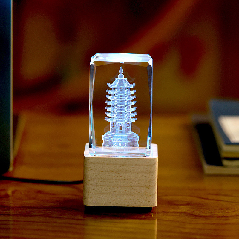 8ksg批发水晶摆件九层文昌塔七层办公室桌面摆件儿童房书桌玄关国