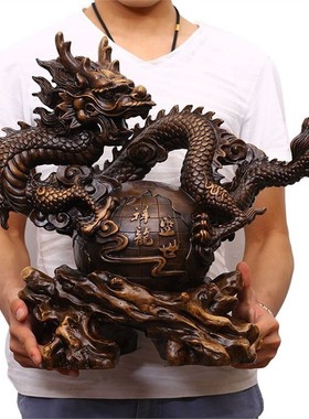 生肖招才公司店铺办公室老板桌装饰品开业礼品龙摆件龙装饰工艺品