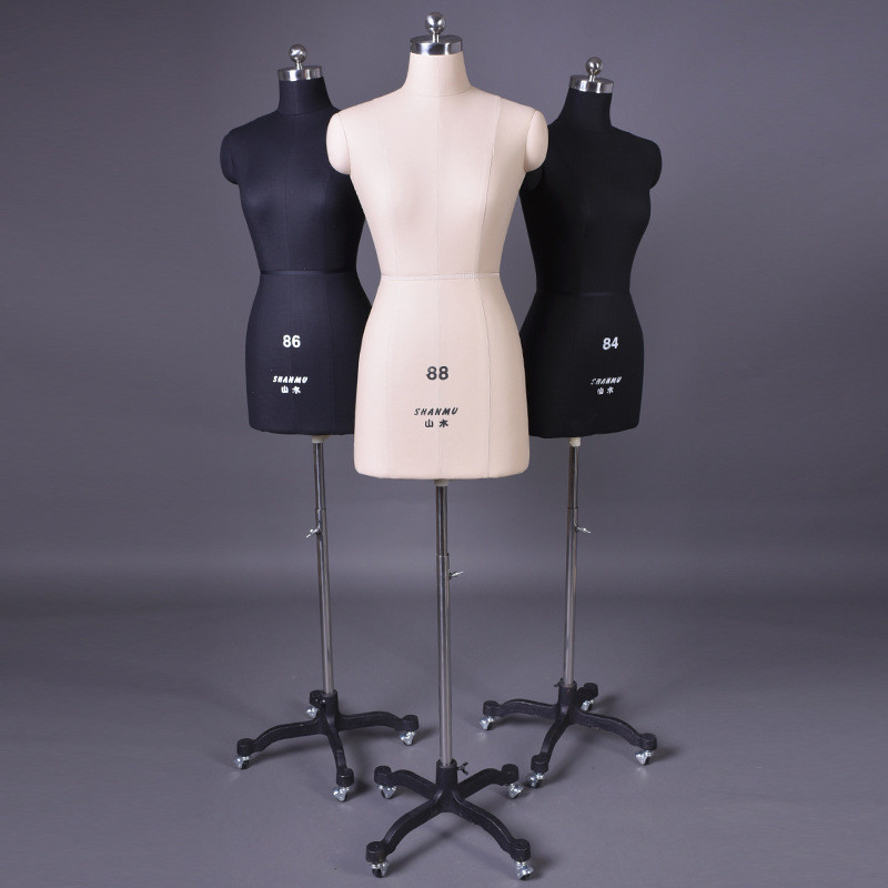 山木人台立体裁剪女半身服装道具国标设计用可插针模特架子展示架
