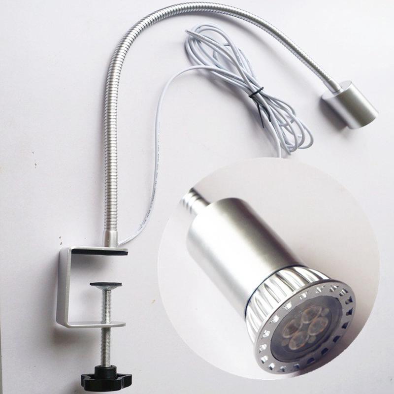 4*1W220v工字夹LED软管工作台照明灯配4*1WGU10灯杯