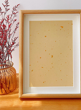 vhm7「洒金仿古米色宣纸买回去」相框自己书写！diy书法字画装饰