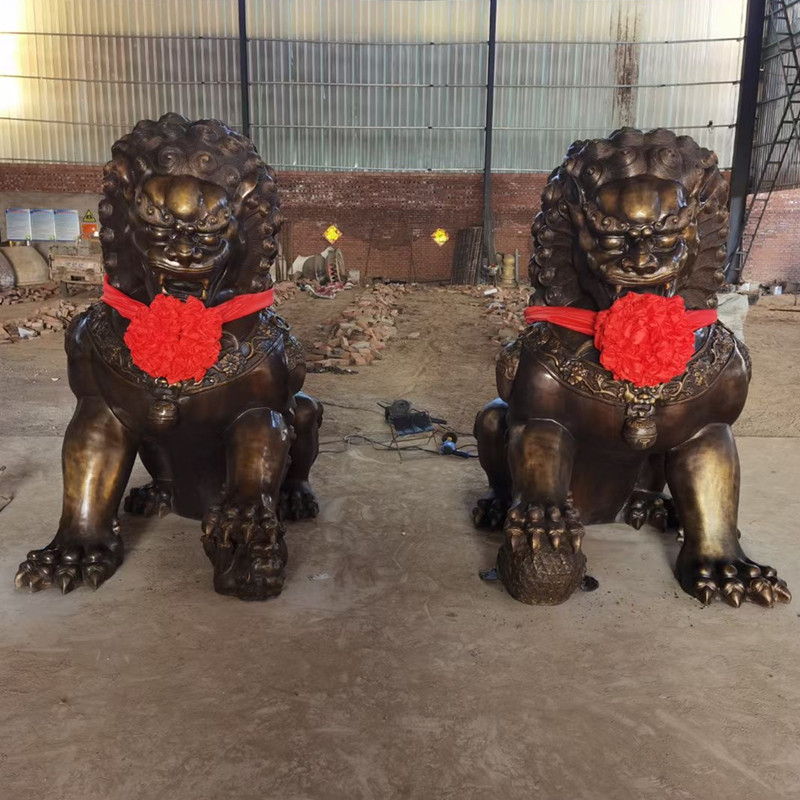 热销铸铜狮子麒麟动物雕塑商业街城市景观动物公园小区售楼部摆件
