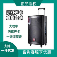 曼龍戶外大功率音響家用唱歌聲卡直播一體機便攜式移動廣場舞音箱