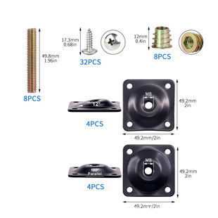 厂家直销组合装固定器沙发脚桌脚支撑调节连接铁片内外牙螺栓桌脚