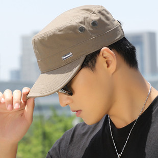 鸭舌帽男士帽子男款春秋季休闲平顶帽中老年百搭户外夏季新款潮女