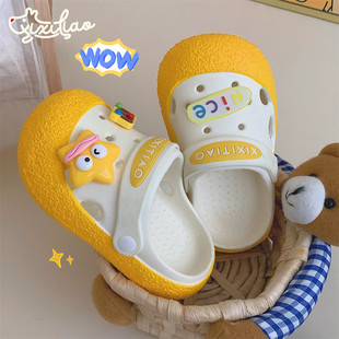 细细条 趣味星星香肠嘴儿童洞洞鞋舒适防滑eva男童女童沙滩凉拖夏