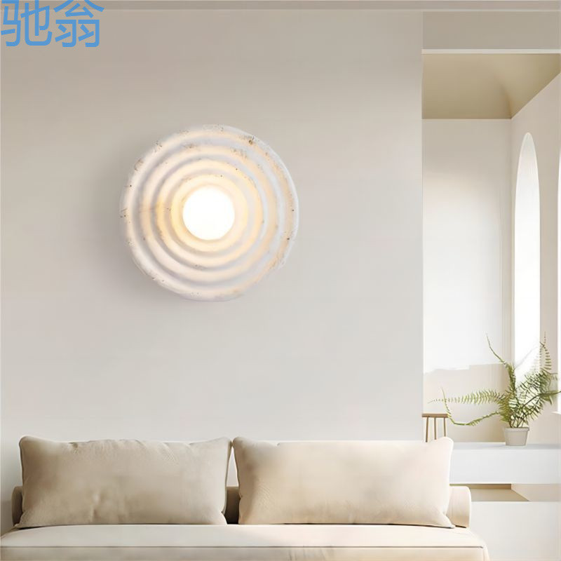 rv2北欧圆形简约现代欧式极简背景墙过道走廊创意房间复古树脂壁