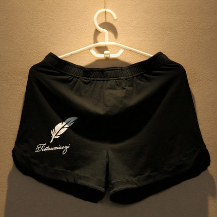 短宽松内裤男纯棉透气平角裤裤头印花舒适男士四角阿罗裤个性潮流