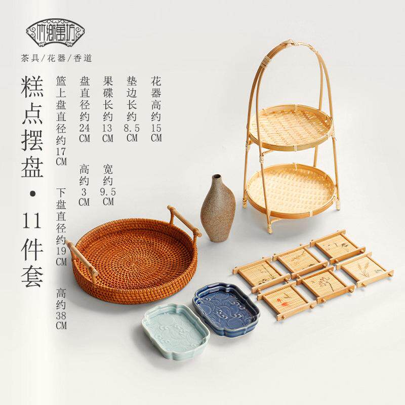 客厅插花新中式复古迷你干花器禅意陶艺花瓶摆件小花粗陶陶瓷罐