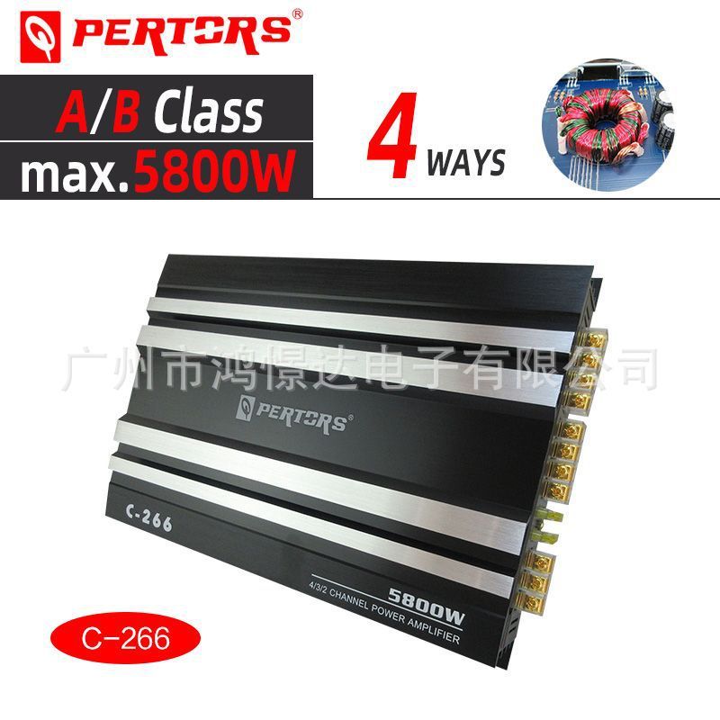 音響改裝喇叭QPERTORS帕特斯QPC-266四路功放4聲道5800w300長(zhǎng)