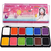 蜡艺12色6派对人体彩绘颜料套装 舞会克普通色彩绘 儿童节日彩妆