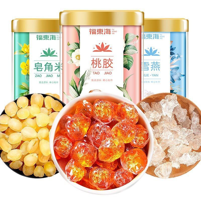 新日期桃胶雪燕皂角米 组合装520桃花 雪燕雪莲子级克包