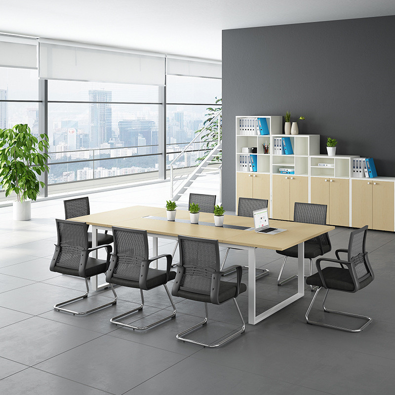 办公桌会议桌长条桌简约现代小型会议室接待培训桌洽谈室桌椅组合