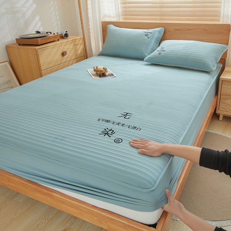 a 类无染原棉床垫保护罩夹棉床笠单件床罩席梦思大豆床套防滑床单,床上用品,床裙,淘宝优惠券,粉丝福利购,淘宝优惠卷