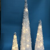 螺旋卷条铁艺锥形树雪景锥形led锥形树复古节日橱窗场景