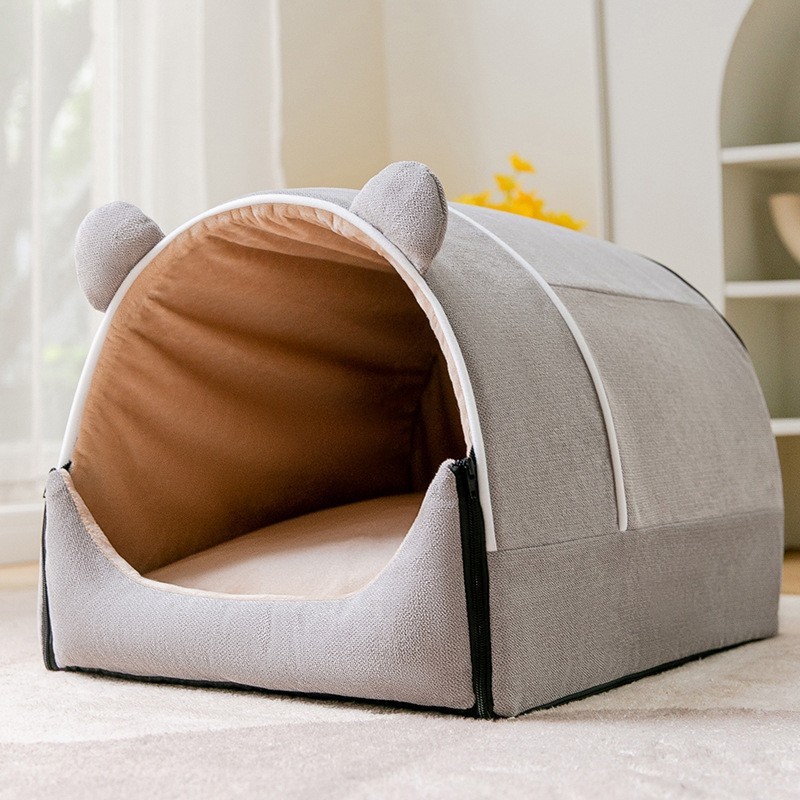 封闭式春季保暖超大猫床房子型猫窝狗窝四季通用猫屋宠物狗床用品