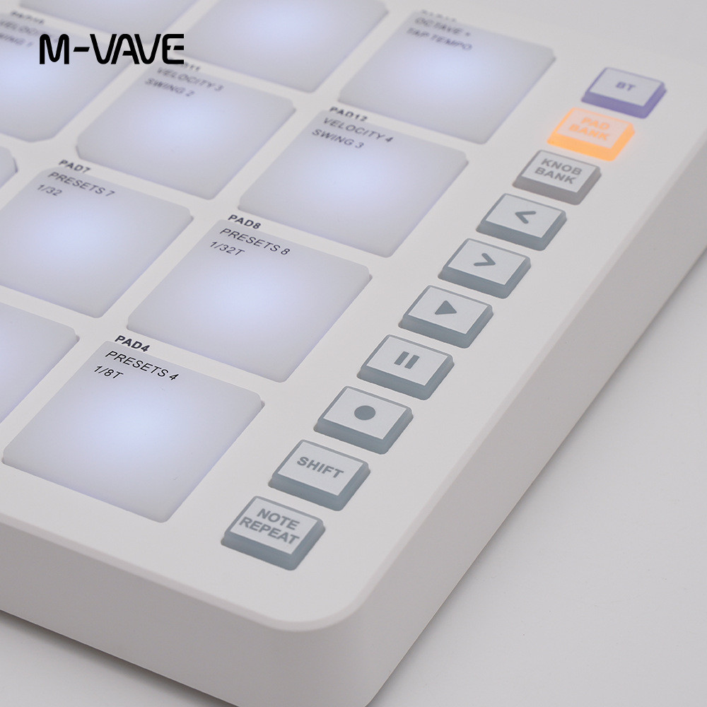 爆款 M-VAVE SMC-PAD MIDI控制器 打击垫 RGB背光打击垫 MIDI键盘