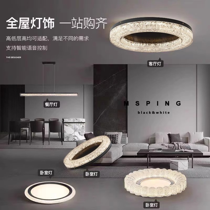 意式极简客厅树脂吸顶灯现代简约高端设计师2024新款主卧室房间灯