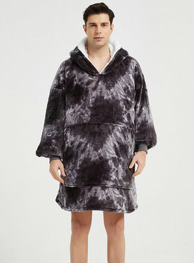 hoodies连帽懒人毯电视大码家居休闲懒人衣服欧美毯可穿