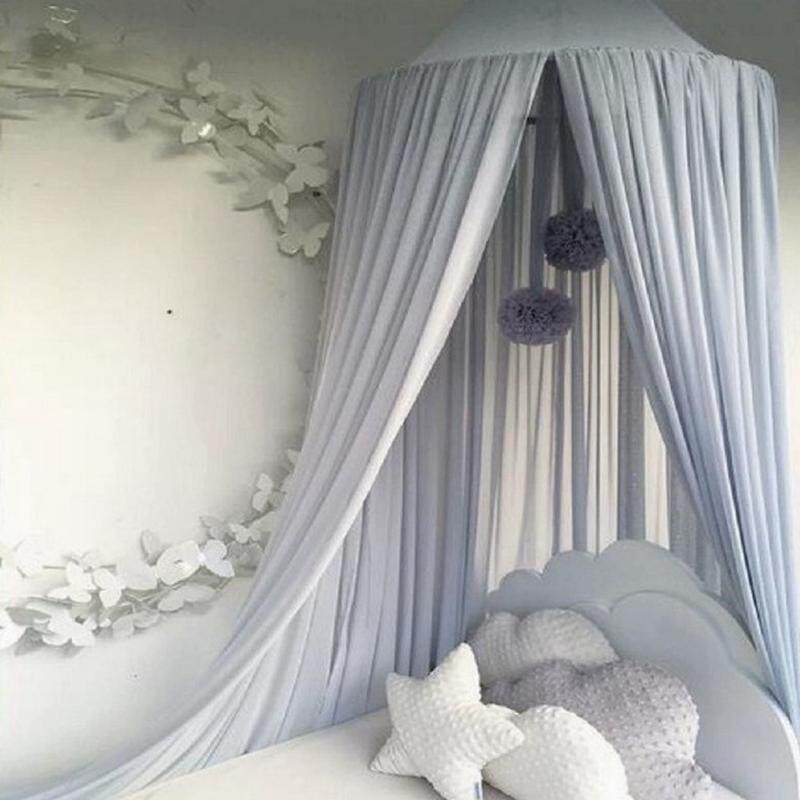 遮光蚊帐家用卧室圆顶吊顶床帘儿童床上挂帘床幔免打孔木屋床帐篷