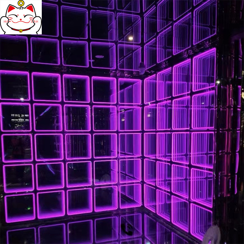 公司背景墙发光字墙体门牌灯千层发光字酒吧工作室墙隧道造型招牌