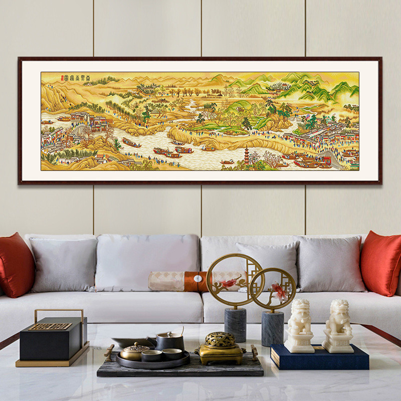 康熙南巡图十字绣2023新款线绣客厅大气山水画风景名画手工自己绣