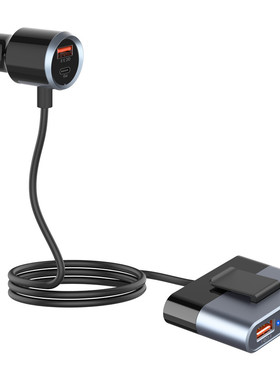 热销sc03汽车快充车载充电器延长多功能车充手机充电共享拓展