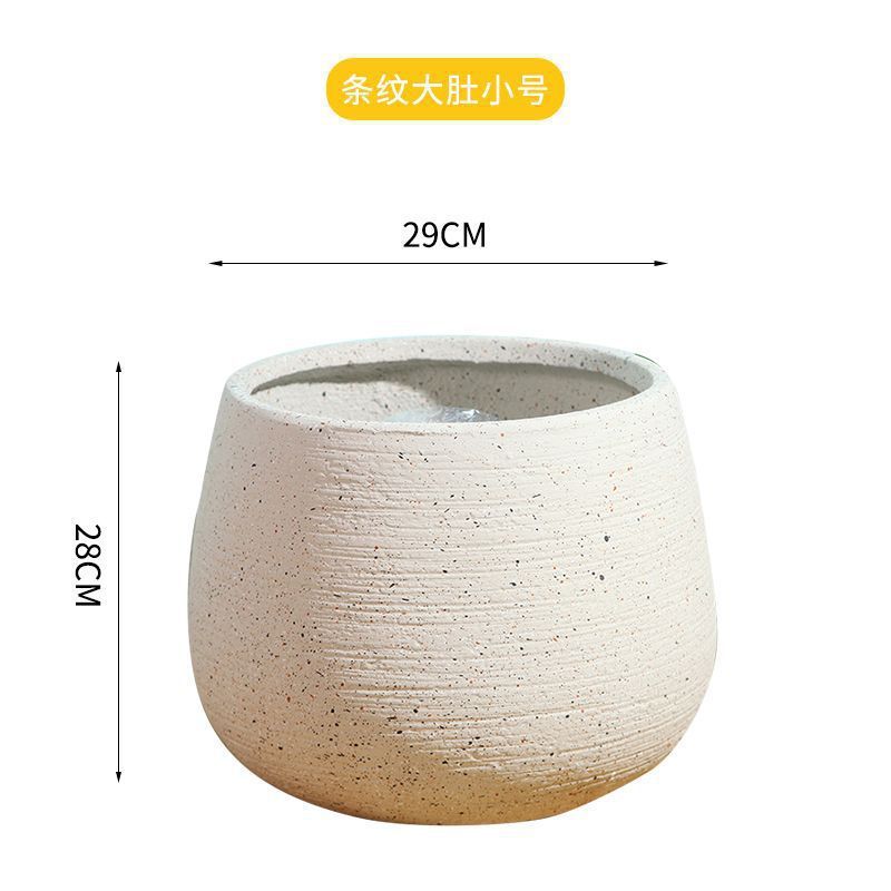 镁泥花盆圆球网红客厅商场室内外落地北欧植物盆栽绿大号球形花盆