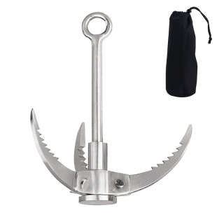 新款户外求生野外飞虎爪钩不锈钢攀岩登山钩攀登爪勾打捞锚钩工具