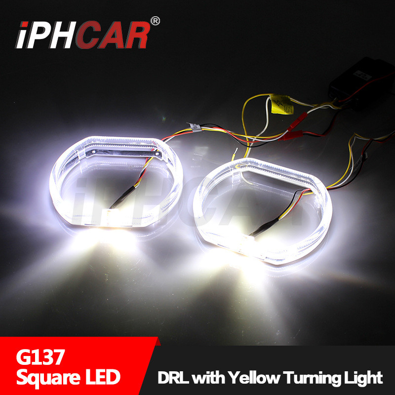 IPHCAR方形光导天使眼led光导高亮日行灯转向灯通用2.5寸/3.0寸