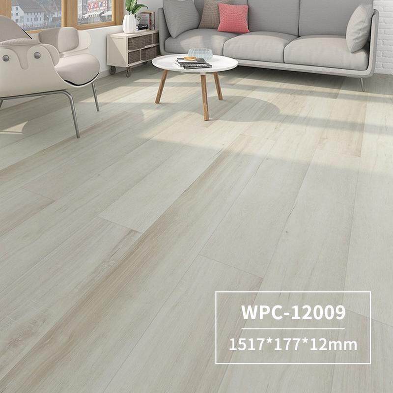 12mm石塑防水家用浅色简约spc木地板耐磨wpc石晶锁扣地暖