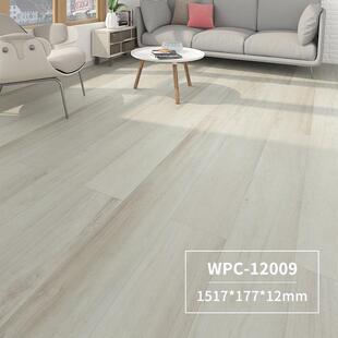 12mm石塑防水家用浅色简约spc木地板耐磨wpc石晶锁扣地暖