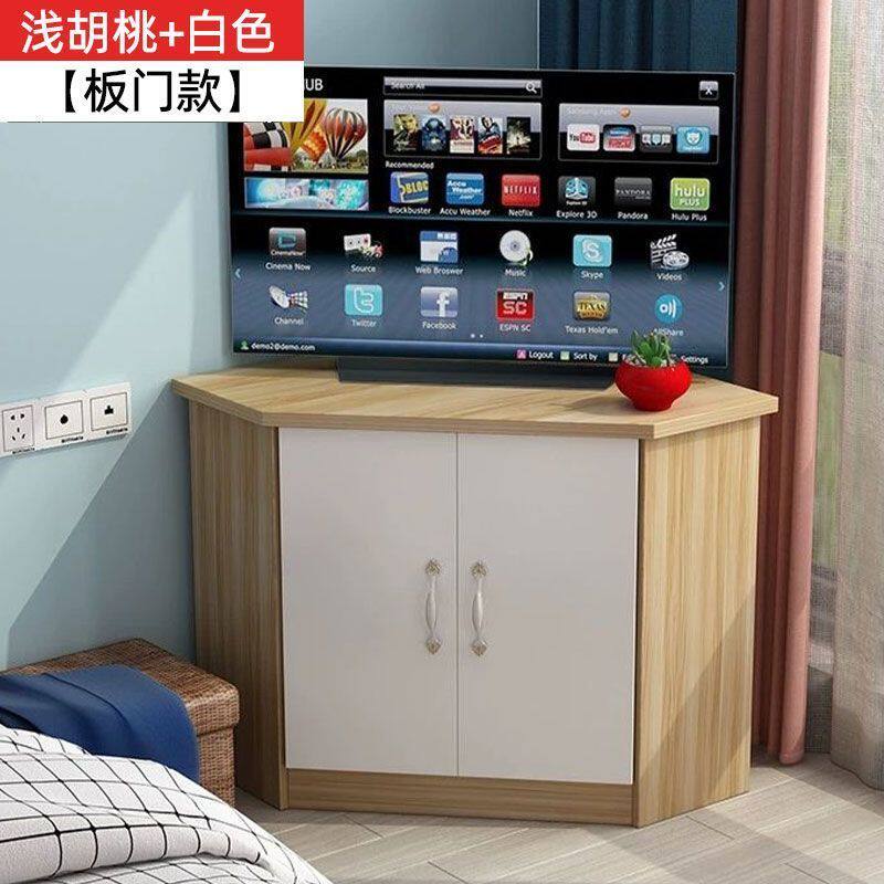 电视柜三角家用墙角柜式置物架客厅转角收纳卧室电视柜小户型角落