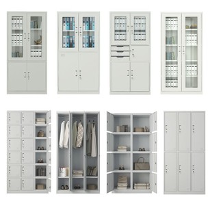 热销迪欧现代简约大容量储物员工柜办公柜带锁储存档案资料文件柜