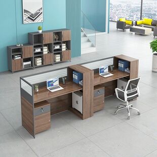 佛山双人办公桌椅组合教室办公台教师办公家具文员职员办公桌子