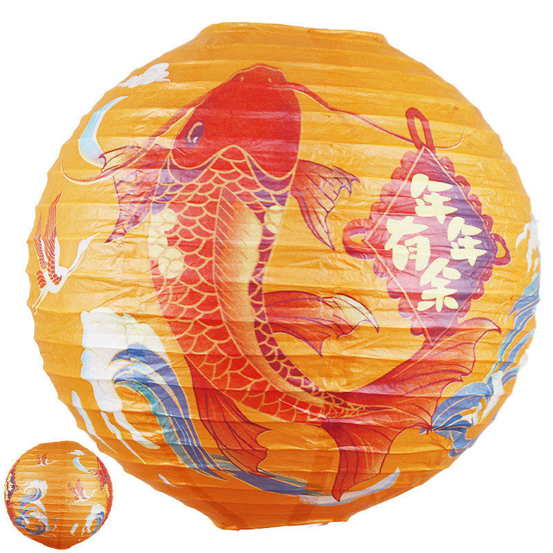 中秋节挂饰装饰品中国风店铺场景布置活动氛围挂件圆形纸灯笼灯笼