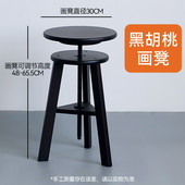 美术生榉木画凳可旋转升降折叠画椅三脚实木素描油画凳木质美术凳